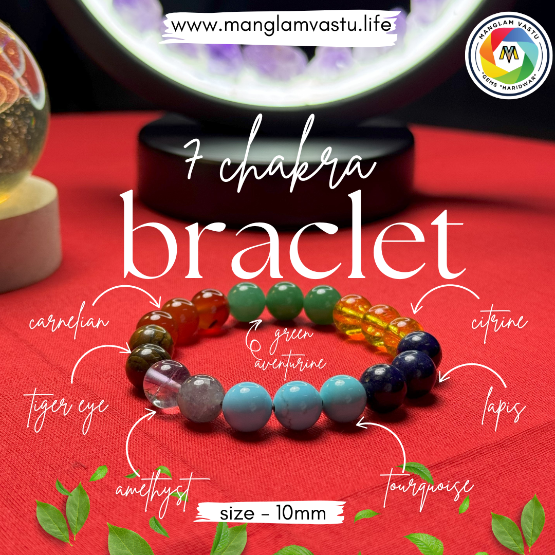 7 chakras 10mm bracelet