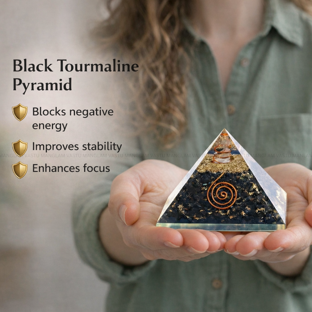 Natural Black Tourmaline Pyramid