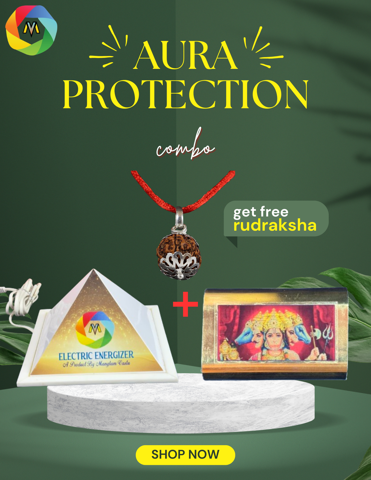 Aura Protection Power Combo with free Rudraksha