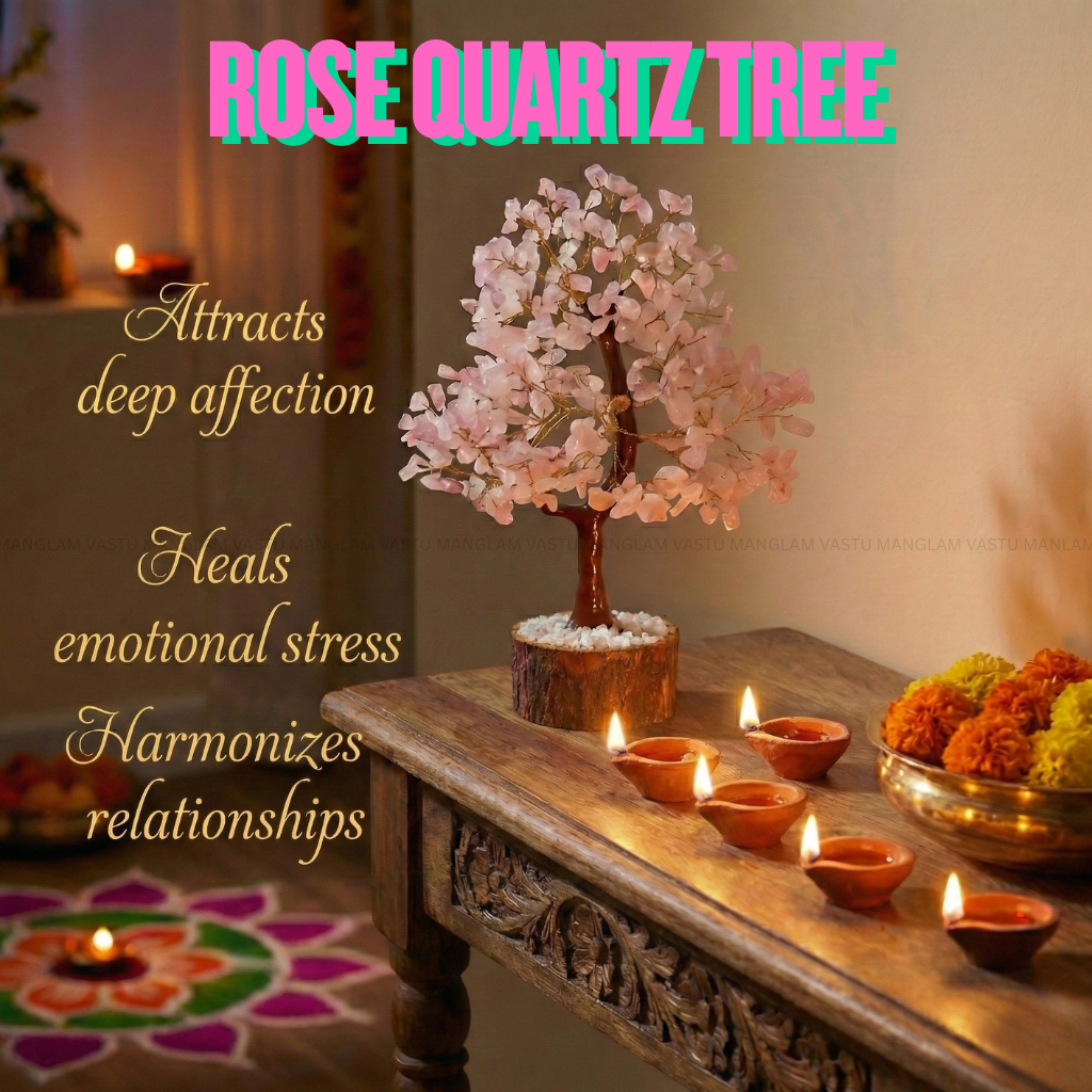 Natural Rose Quartz Tree