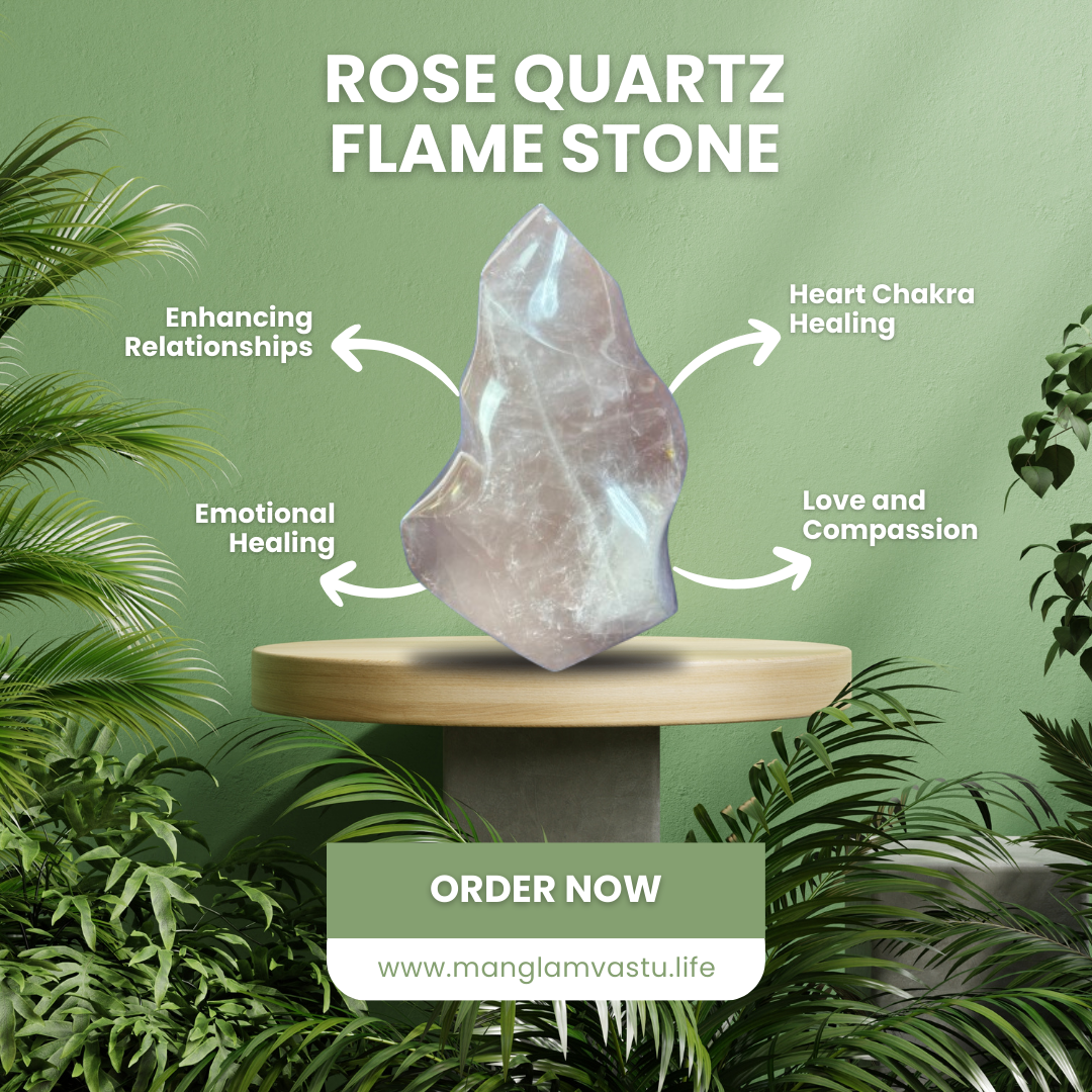 Rose Quartz Flame Stone
