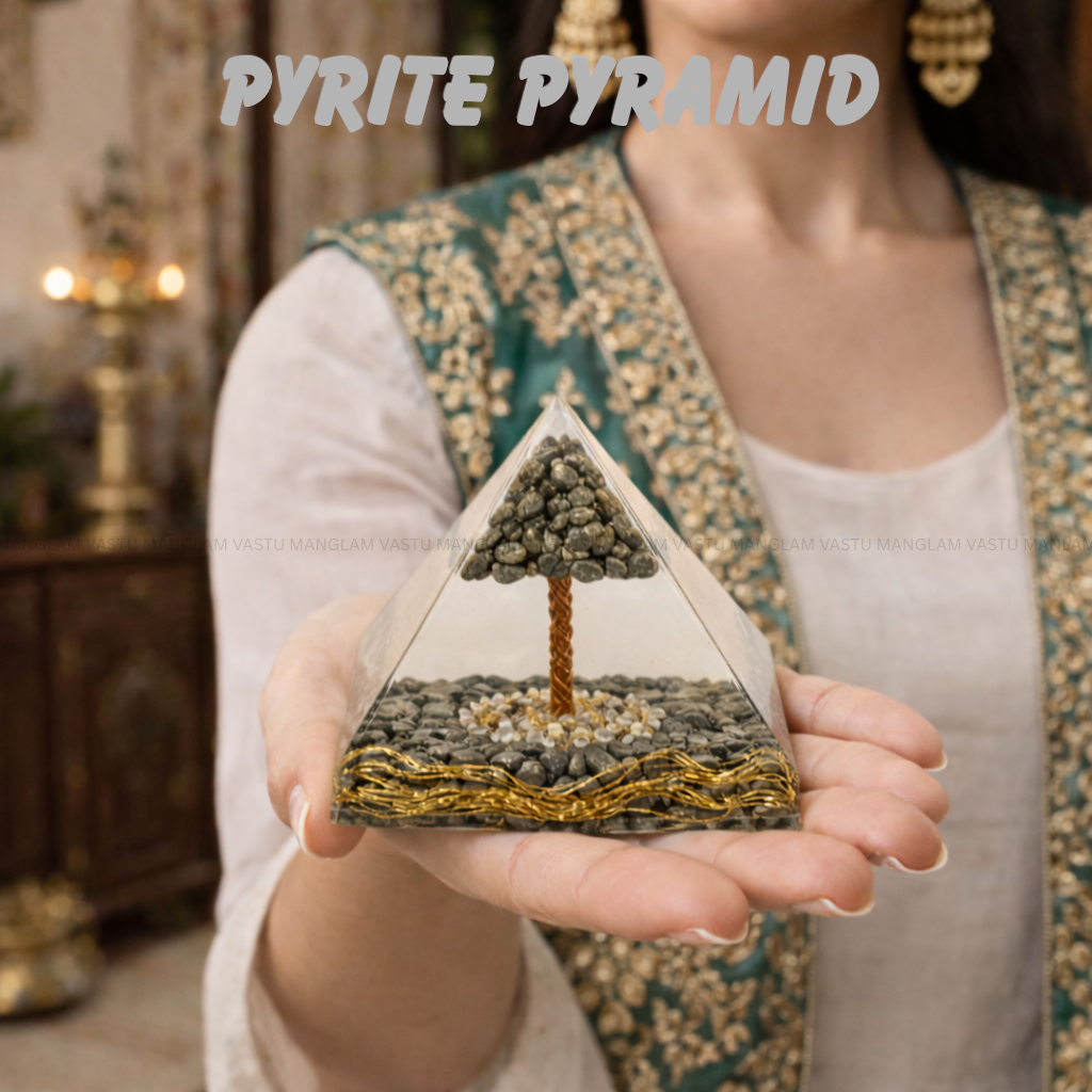 Natural Pyrite Pyramid