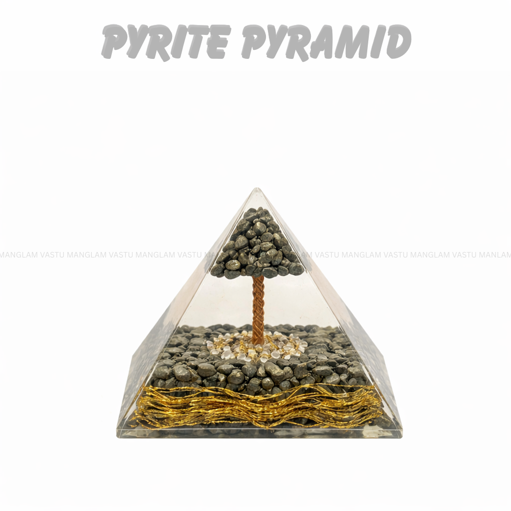 Natural Pyrite Pyramid