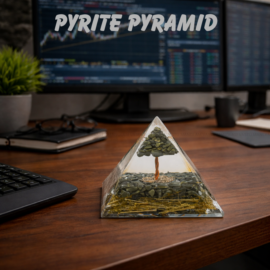 Natural Pyrite Pyramid