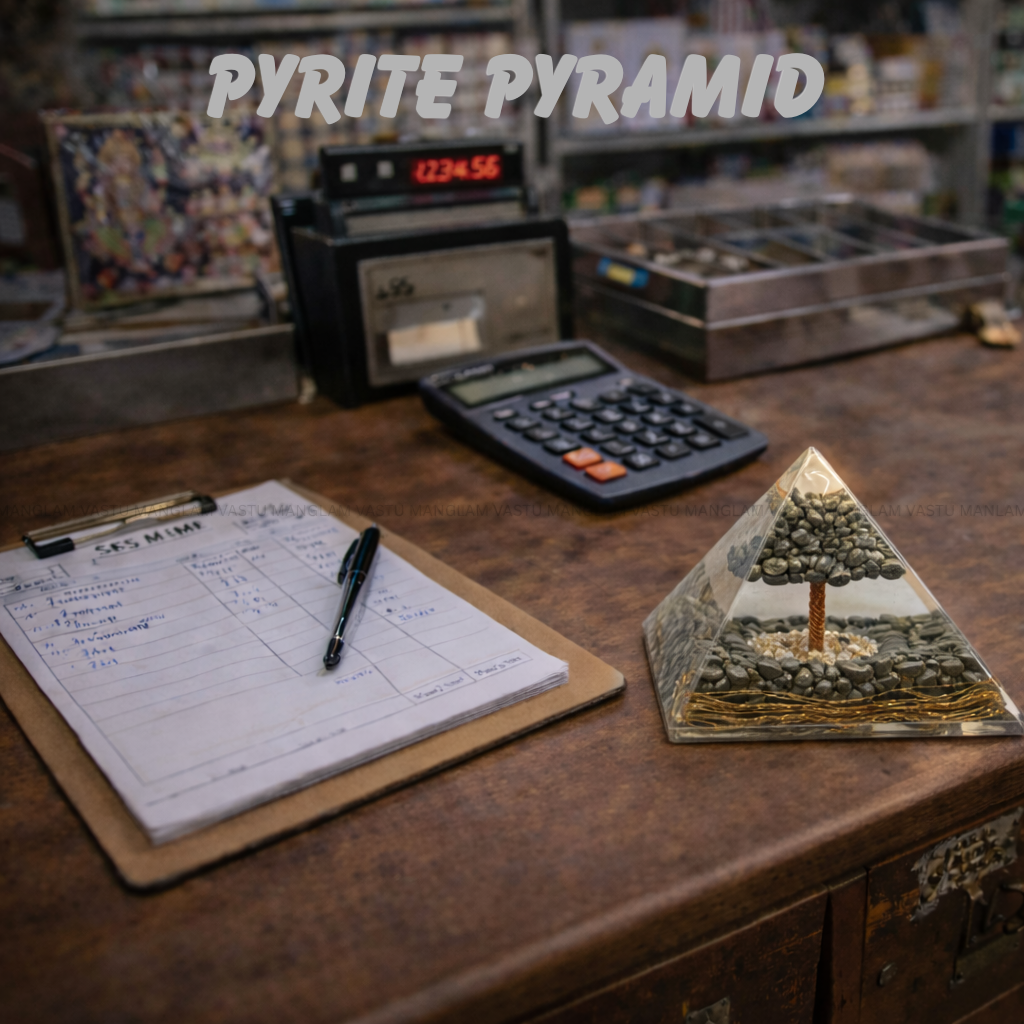 Natural Pyrite Pyramid